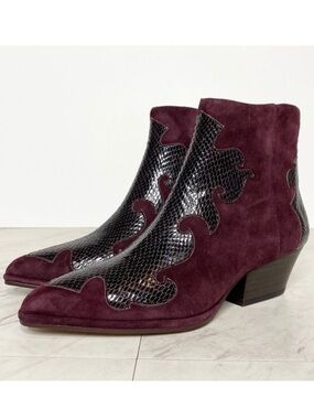 New! Louise Et Cie Zenobie Western Plum Bootie 6.5